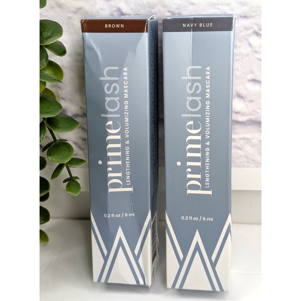 NIB LOT 2💎Prime Prometics Primelash Lengthening Mascara Mature Skin BROWN NAVY